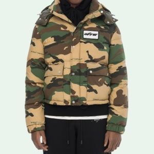OFF-WHITE Camouflage Puffer Down Jacket